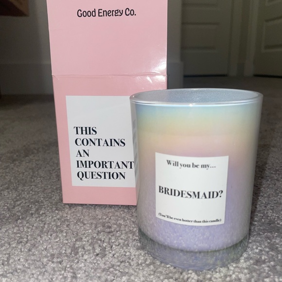 Other - NWT good energy bridesmaid ♥️ candle will you be my bridesmaid?
